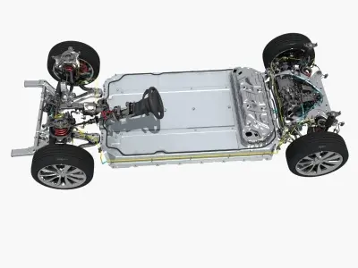 Electric Car Chassis 3D model