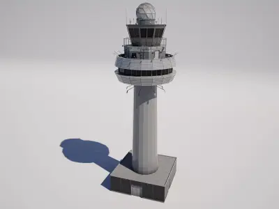 Airport Control Tower 3D model