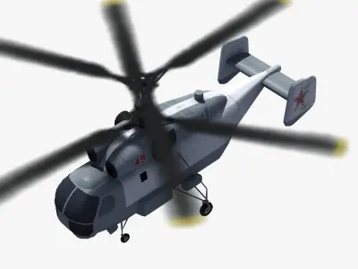 KA27 Helix Helicopter LD1 Low-poly 3D model