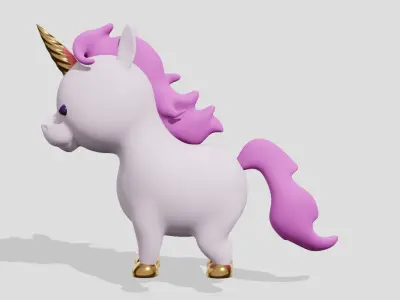 Cute unicorn  3D model