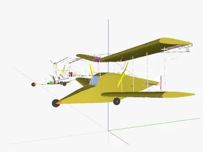 AT single person airplane 3D model