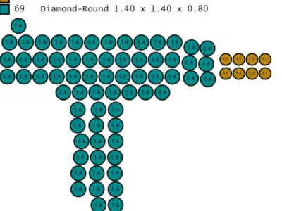 MINI UZI PENDANT with stones 3D print model