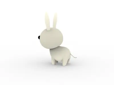 Cartoon Rabbit v001 character 3D model