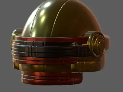 Gas mask helmet 3d model scifi Low-poly  Low-poly 3D model 543