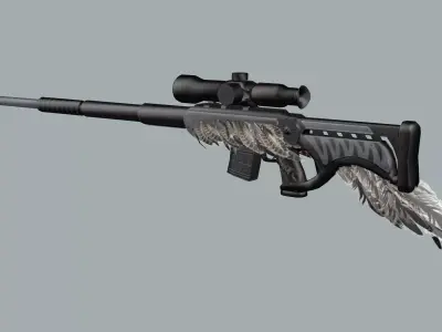 Remington M700 Tactical Bolt-action Sniper Rifle 3D Model Low-poly 3D model purchase
