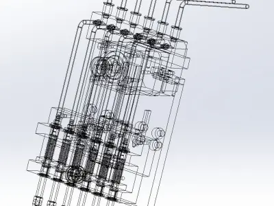 Filling head with motor sending unit 3D model