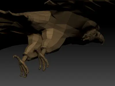 3D Eagle Low-poly 3D model
