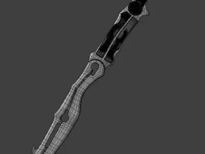Fi nal sword made in blender 3D model