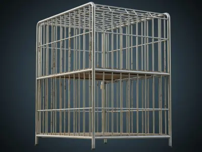 Cage 2B Low-poly 3D model