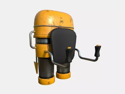 Jetpack C03 Yellow - SciFi Character Design Low-poly 3D model