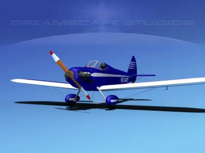 Flybaby vintage biplane 3D model