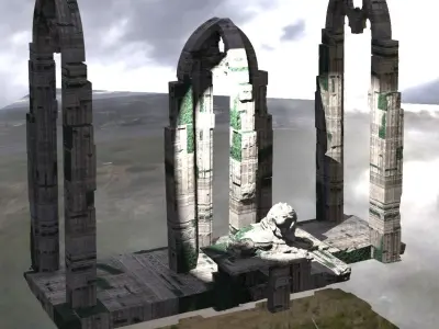 Narnian fortress ruins 3D model