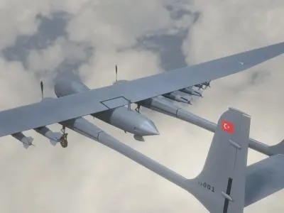 AKSUNGUR - Fuly Rigged - High Resolution Texture Low-poly 3D model