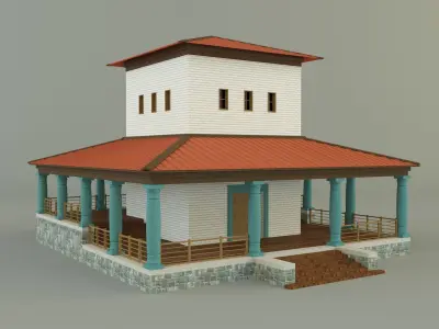 gallo roman temple of mars caturix 3D model