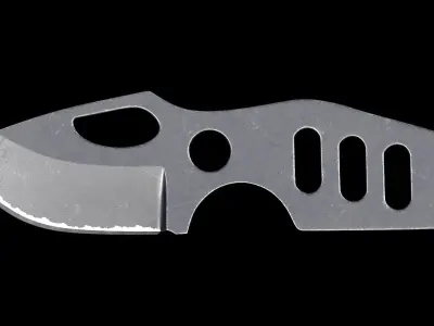 Neck Knife Low-Poly Free low-poly 3D model