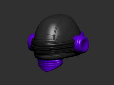 helmet high poly sculpt 3d printable  3D model 179