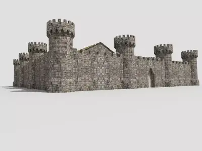 medieval castle 3 Low-poly 3D model