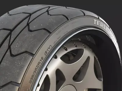 Wheel TG003 Fleurium6 Free low-poly 3D model