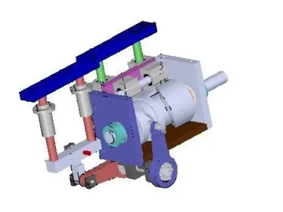 Cam mobile mechanism 3D model