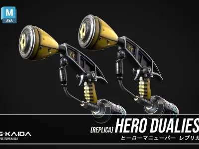 Prop - Weapon - Hero Duelies 3D model