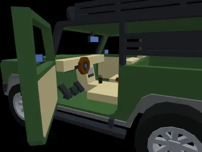 Low-Poly Jeep Low-poly 3D model
