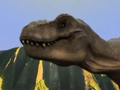 Rexy Jurassic Park Inspired model Low-poly 3D model