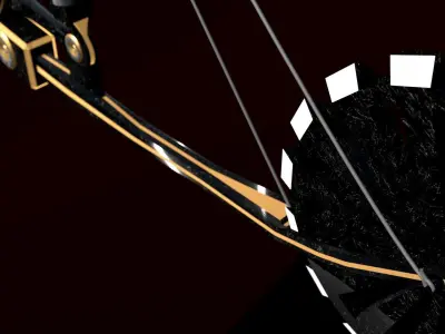 Steampunk-Dragon Bow Low-poly 3D model