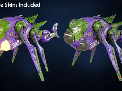 Sci-fi Underwater Drone - Stylized Submarine Low-poly 3D model