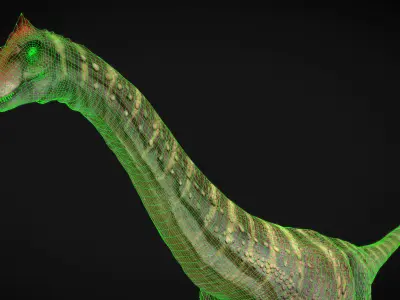 Alamosaurus Low-poly 3D model