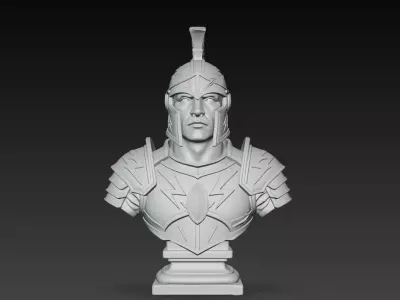 Imperial Thunder Guard Bust STL Fantasy Armor 3D print model