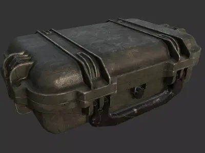 Military Case Weapons First Aid Gear Low-poly 3D model