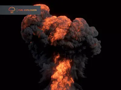 3D Gasoline Explosion 3D model