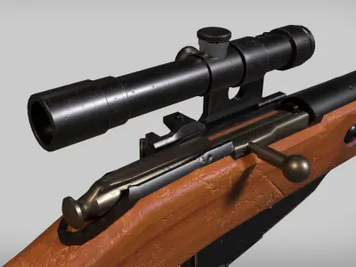 Mosin-Nagant 1891 Low-poly 3D model
