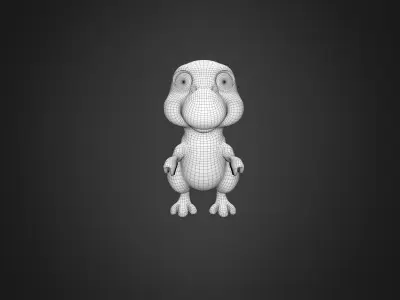 Asset - Cartoons - Dinosaur T-Rex Rigged 3D model
