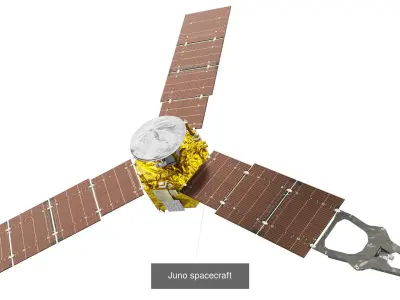 space collection spacecraft with two propellers 