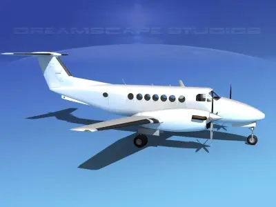 Beechcraft 350 King Air Bare Metal 3D model