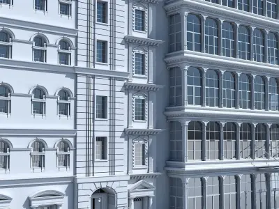 Commercial Building Facade 19 3D model