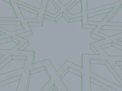 Gold Morrocan Pattern Decorative Panel Free 3D model