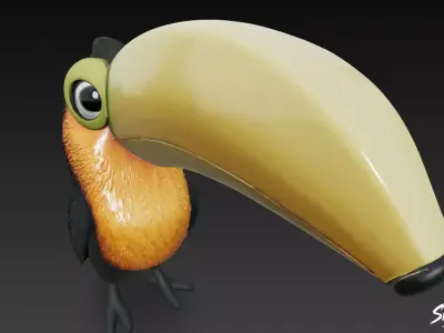 Tukanno Bananno - Italian Brainrot Low-poly 3D model