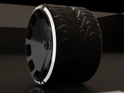 JRC 4 Luxury rim Limited Edition vvith PIRELLI Tire 3D model
