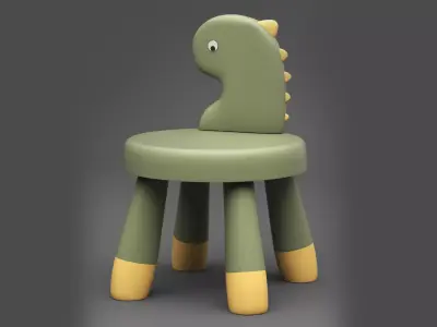 Dino chair for kids 3D model