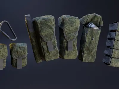 Russian 6B46 Ratnik Plate Carrier Vest Low-poly 3D model