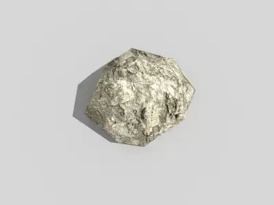 low poly rock Low-poly 3D model