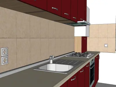 Kitchen Cosmin Free 3D model