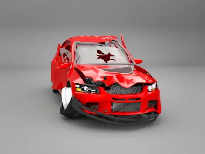 Accident car Free 3D model
