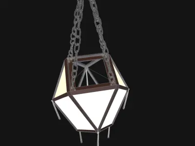 chinese style hanging light model 2 Free 3D model