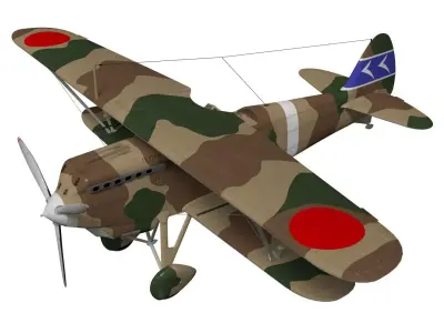 kawasaki Ki-10 Perry 3D model