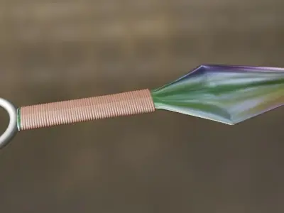 knife glass arrowhead Free low-poly 3D model