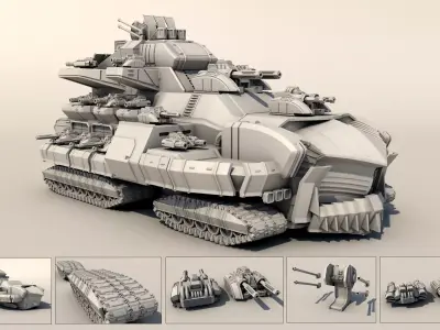 Battle Tank 3D print model