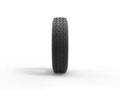 Semi truck tire 10 Scale 1 to 25 3D print model